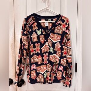 Festive Gingerbread Print Sleepwear